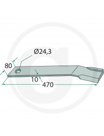 GRANIT Mulčovací nôž pravý, typ HKN 1000, HKN 1200